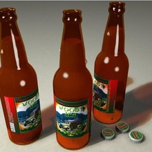 garrafa de cerveja vários 3d print model - Mito3D