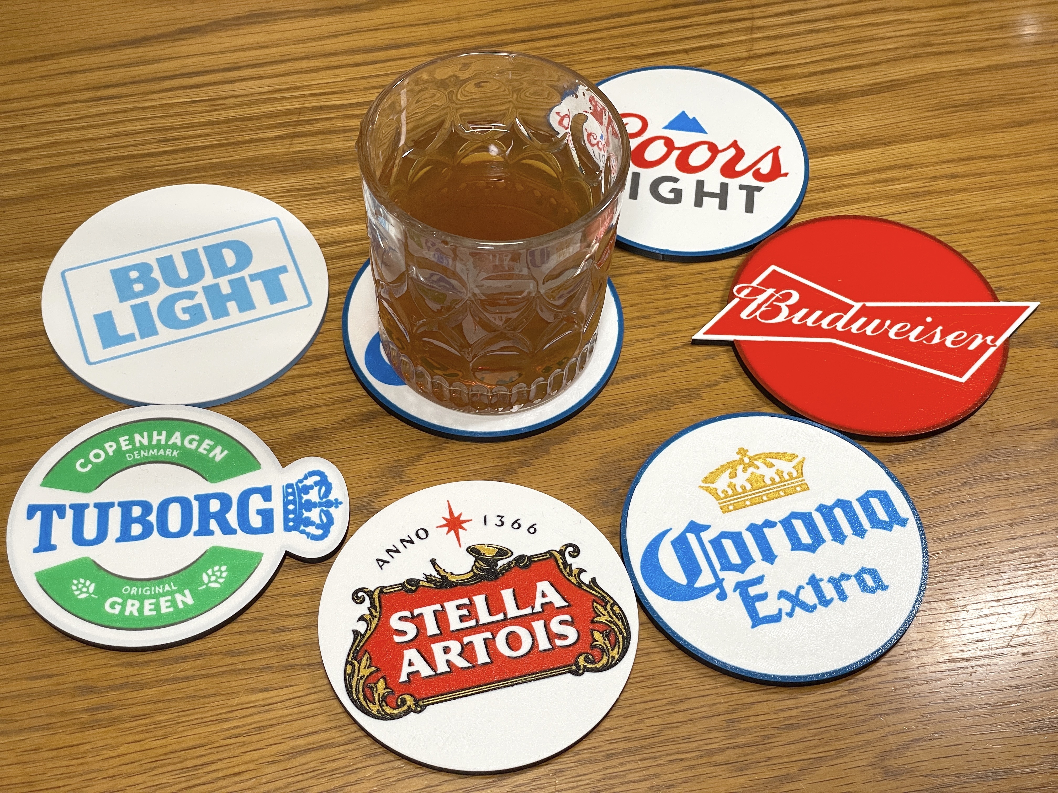 beer brand logo coaster wall art collection 2 3D print model - Mito3D