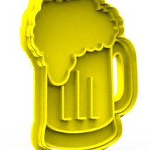 beer cookie cutter fondant 3d print model - Mito3D