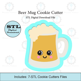 Bière biscuit coupeur stl fichier Accueil maison agresser 3d print model - Mito3D