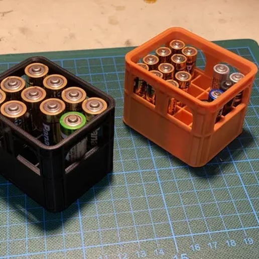 Bière Caisse batterie titulaire soutien aa aaa 9v 18650 empilable 3D print model - Mito3D