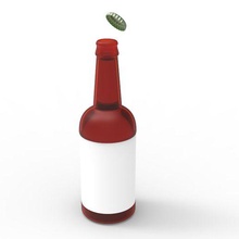 birra bicchiere bottiglia 3d print model - Mito3D