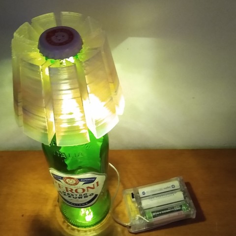 cerveja lâmpada de diy a casa sombra garrafa 3D print model - Mito3D