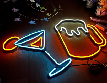 beer neon led 40cm bar sign 3d print model - Mito3D