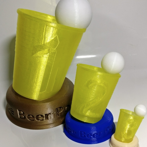 beer pong cup trophy 3 parts single part various prize base xtremepower xtreme 3d print 3D print model - Mito3D