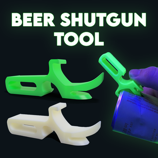 beer shutgun tool beverage drink drinking drinkinggame party soda chug pla 3d gadget 3d print model - Mito3D
