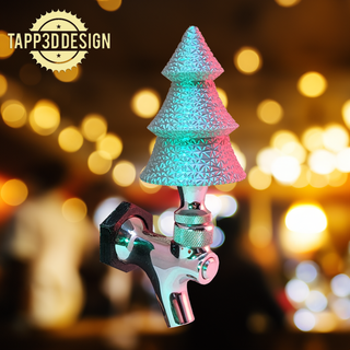 cerveza grifo encargarse triángulo textura Navidad árbol hogar casa kegerator arte frío elaborar x mas fiesta 3d print model - Mito3D