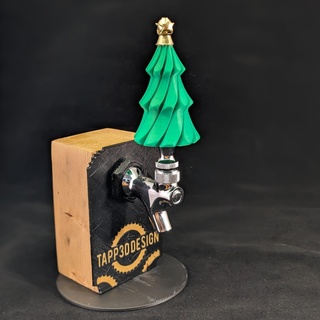 beer tap handle - twisted christmas tree Home beer tap beer tap handle tap handle kegerator craft beer cold brew christmas xmas christmas tree tap handle christmas tree x-mas holiday  3d print model - Mito3D