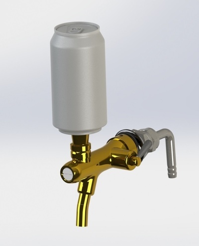 beer tap handle can 330ml std hop lupulo craft choppera chop birra 3d print model - Mito3D
