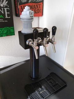 beertower 3 taps dispenser beer tap handle homebrewing household supplies 3d print model - Mito3D