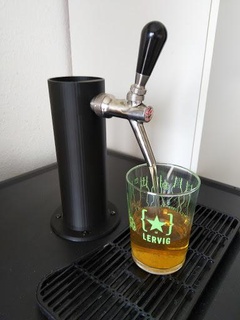 beertower dispenser taptower beer tap handle brew homebrew homebrewing keezer kegerator kitchen dining 3d print model - Mito3D