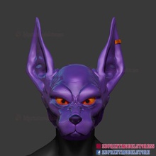 beerus maske cosplay - anubis kask stl aracı şeytan maskesi yüz kafatası Cadılar Bayramı süper dragon ball ejderha sama 3d print model - Mito3D