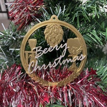 bierig Weihnachten Baum Ornament berühmt Brille chritsmas Bier ungewöhnlich Dekoration Geschenk Urlaub 3d print model - Mito3D