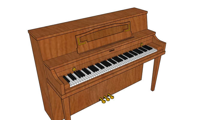 beethoven piano keyboard theater work score music symphony scifi technology mozart 3d model 2 game download 3d print model - Mito3D