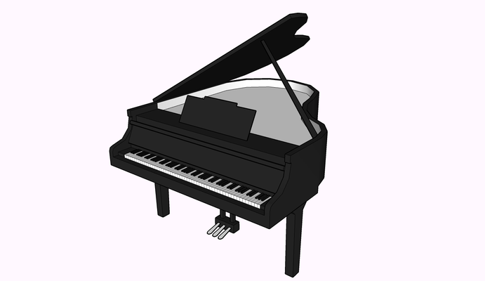 beethoven piano keyboard theater work score music symphony scifi technology mozart 3d model 4 game download 3d print model - Mito3D