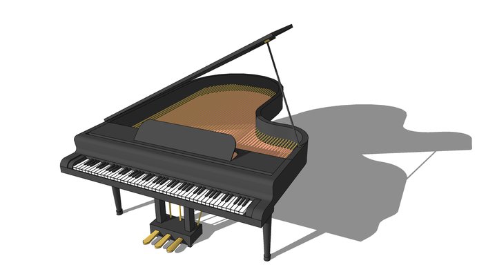 beethoven piano keyboard theater work score music symphony scifi technology mozart 3d model 7 game download 3d print model - Mito3D