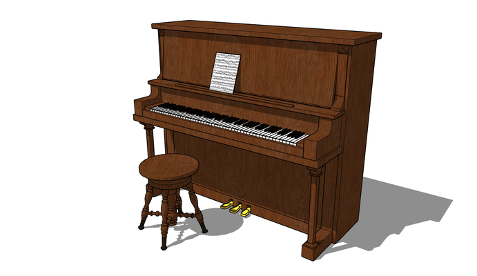 beethoven piano keyboard theater work score music symphony scifi technology mozart 3d model y game download 3d print model - Mito3D