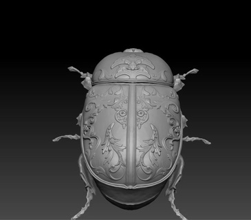 escarabajo 3d impresión modelo stl logo Arte 3d print model - Mito3D