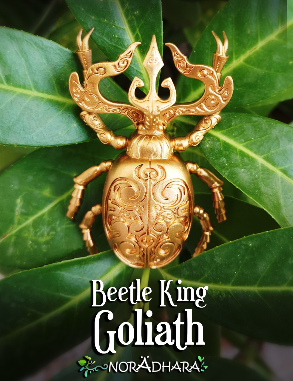 scarabeo king goliath beetleking re insetto appendere arte scultura 3D print model - Mito3D