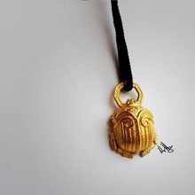 beetle pendant jewelry scarab sun zbrush necklace insect charm bug animal 3d print model - Mito3D