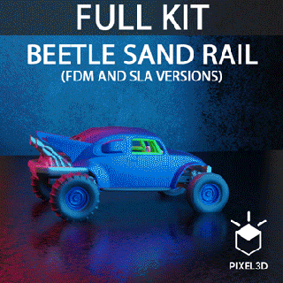 scarabeo sabbia rotaia girando sistema fdm dlp versioni modello kit pieno rally crawler 1 24 scala pixel 3d revell tamiya 3d print model - Mito3D