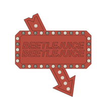 beetlejuice sign ho scale advertisement 3d print model - Mito3D