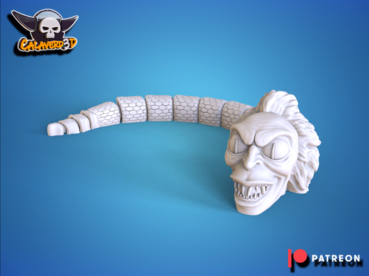 beetlejuice serpent souple flexi 3d print model - Mito3D