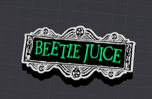 beetlejuice straw topper strawtopper 3d print model - Mito3D