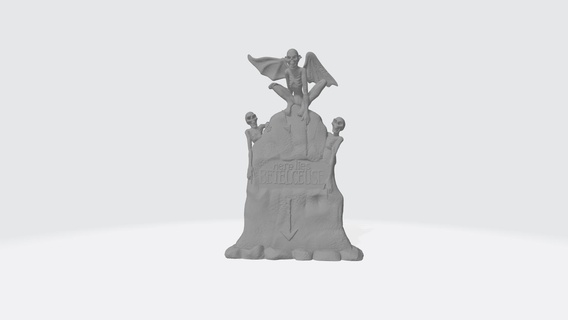 beetlejuice tombeau bethleuice tombe calcul gargouille gothique bitelchus 3d print model - Mito3D