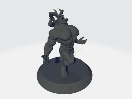 behemoth ulumak Sanat şeytan Boynuz parlak 3d print model - Mito3D