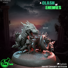behir game ttrpg rpg tabletop miniature miniatures d&d dnd dungeons dragons fantasy monster 3d print model - Mito3D