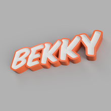 bekky conduziu luminária nomeado criança enfeite luz controle presente modular cola casa Betty 3d print model - Mito3D