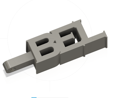 bel keychain name present 3d print model - Mito3D