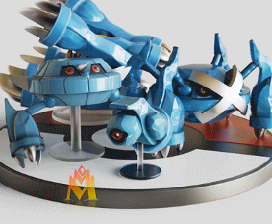 Beldum metang metagross mega evolução fan arte pok seg estatueta pokemon Admirador figura brinquedo Nintendo 3d jogos anime Pokémon unir 3d print model - Mito3D