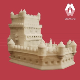 Belem kule Lizbon Portekiz bina oyun Avrupa kale dönüm noktası mini dünya Lisboa 3d print model - Mito3D