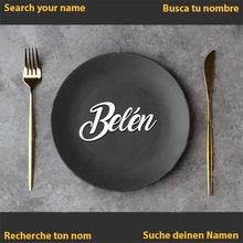 belen name banquet wedding communion dinner plate table decoration tablename 3d print model - Mito3D