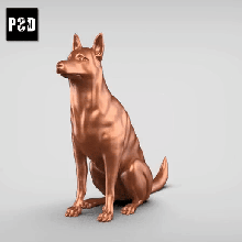 belga malinois v2 arte cane animale giocattolo domestico figurine 3d print model - Mito3D