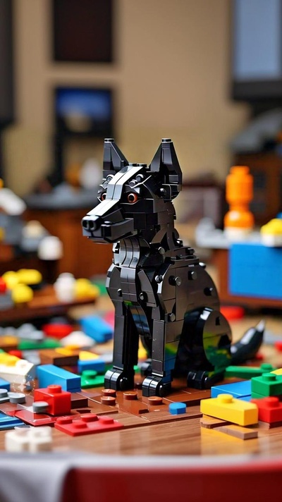 belçikalı çoban köpeği blok stil sanat groenendael papaz köpek köpekler yapabilmek 3d print model - Mito3D