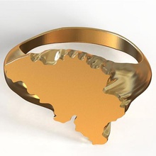 Belgien-ring 2 Schmuck gold Mode Stil 3d print model - Mito3D