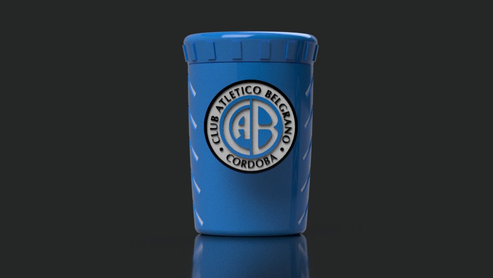 belgrano córdoba vaso Abuelo fútbol argentina 3D print model - Mito3D