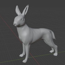 bell witch rabbit dog bunny chimera creature creepy cryptid folklore fusion hare haunting head horror legend monster puppy scary story 3d print model - Mito3D
