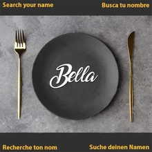 bella name banquet wedding communion dinner plate table decoration tablename 3d print model - Mito3D