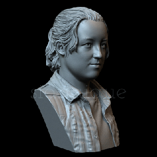 Bella Ramsey Ellie dernier us Jeu personnage tv spectacle buste portrait ressemblance sculpter réaliste détail Sidnaique 3d print model - Mito3D