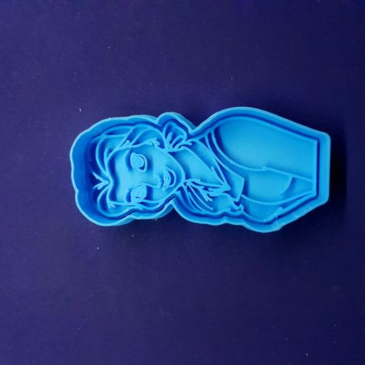belle beauty beast cookie cutter cutting mould beautiful and the dress 3D print model - Mito3D