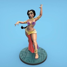 dansöz poster 3d yazıcı modeli sanat kadın kız göbek dansçı şekil heykelcik heykel seksi güzel stilize insan Ortaçağ fantezi minyatür burlesque dans Minyatürler figürinler 3d print model - Mito3D