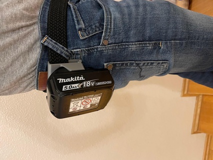cinturón portador makita 18v pilas herramientas batería soporte 3d print model - Mito3D
