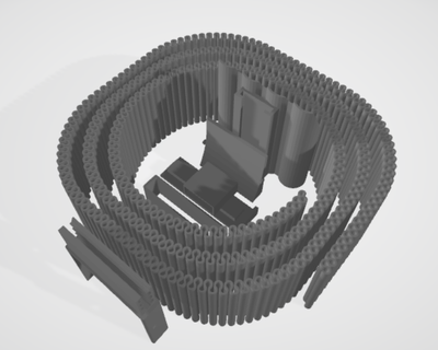 Gürtel nerf Kugel Halter Unterstützung Nerv Spiel Kind Pisotlet Spielzeug niedrig poly Mathematik Kunst 3d print model - Mito3D