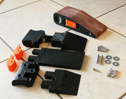 belt sanding block l 75 x 457mm eccentric quick release hand tools diy 3d print model - Mito3D