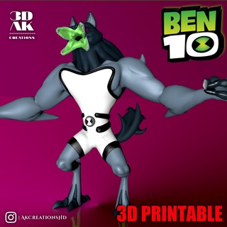 ben 10 classic - benwolf action pose Game ben10 blitzwolfer ben10aliens ben10ultimatealien ben10af ben10alienforce ultimatewaybig 3d print model - Mito3D