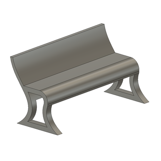 bench park rc model v1 seat railroad making 3d print model - Mito3D